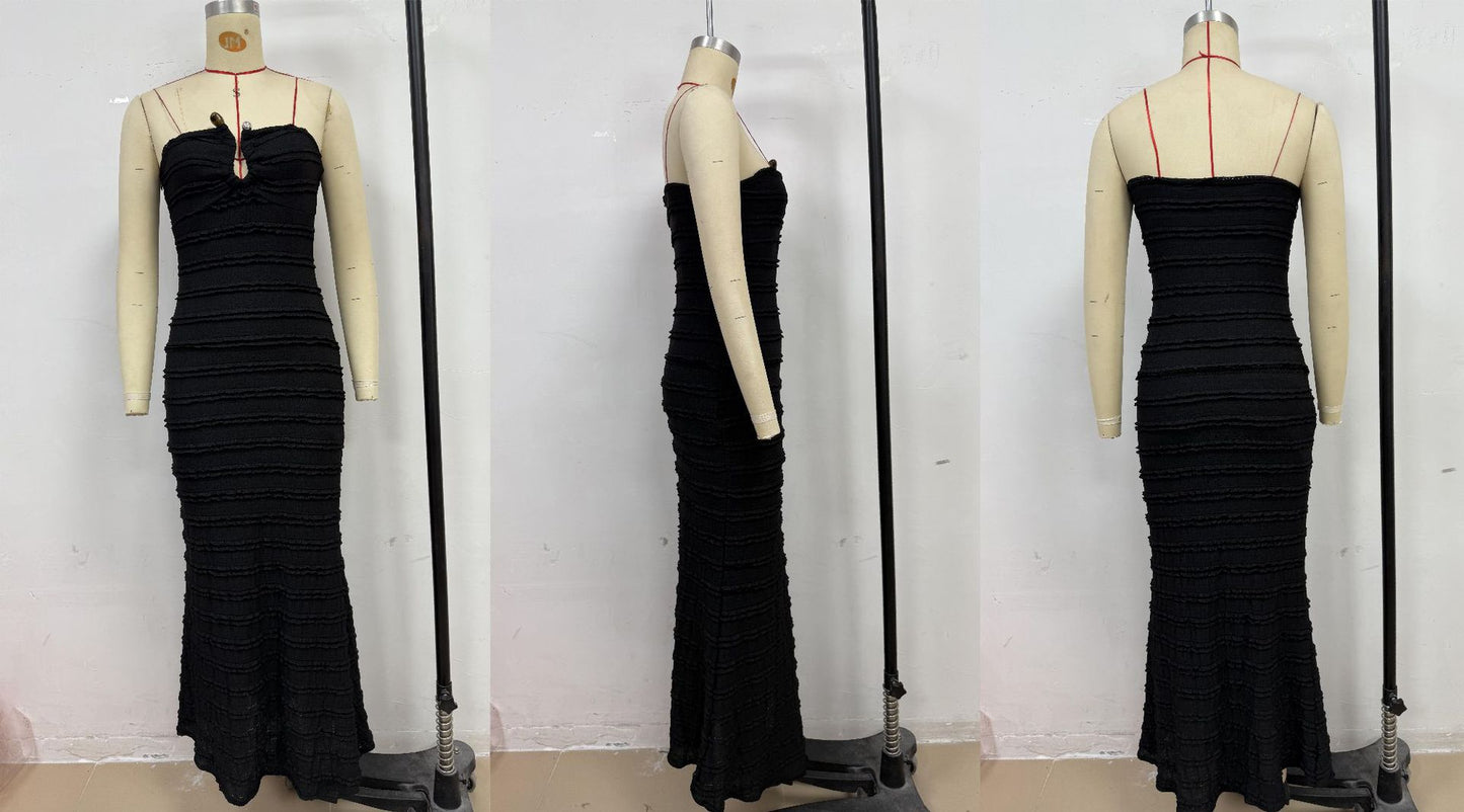 Slim Tube Top Package Hip Cocktail Dress