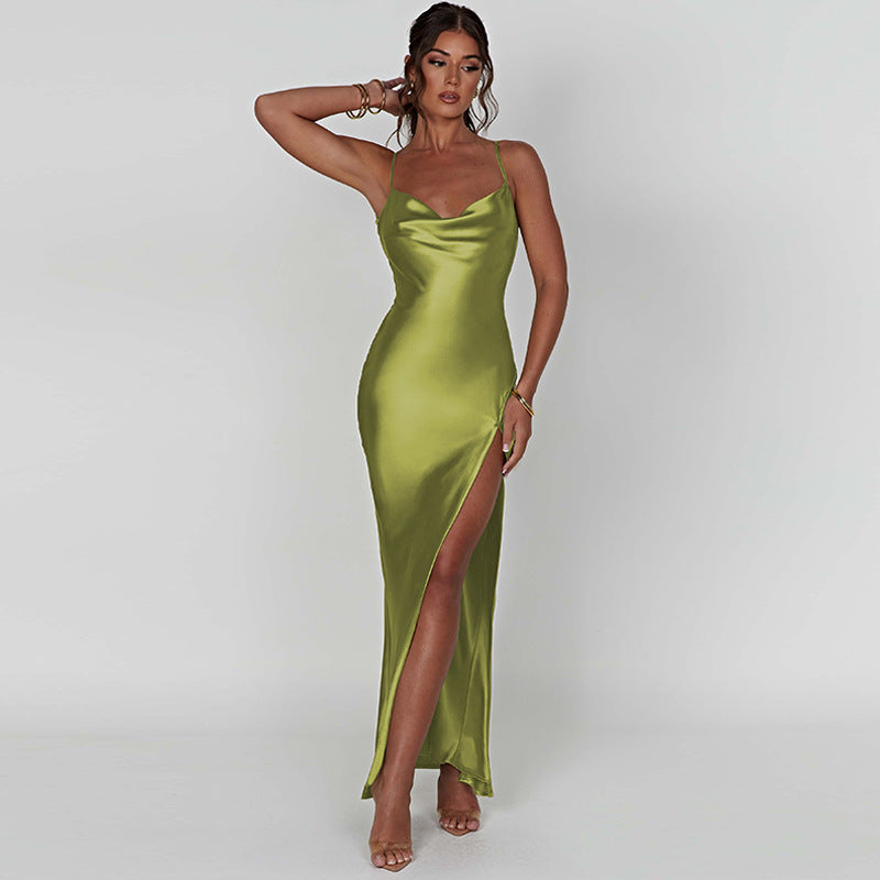 Backless Slim Fit Split Sling Dress
