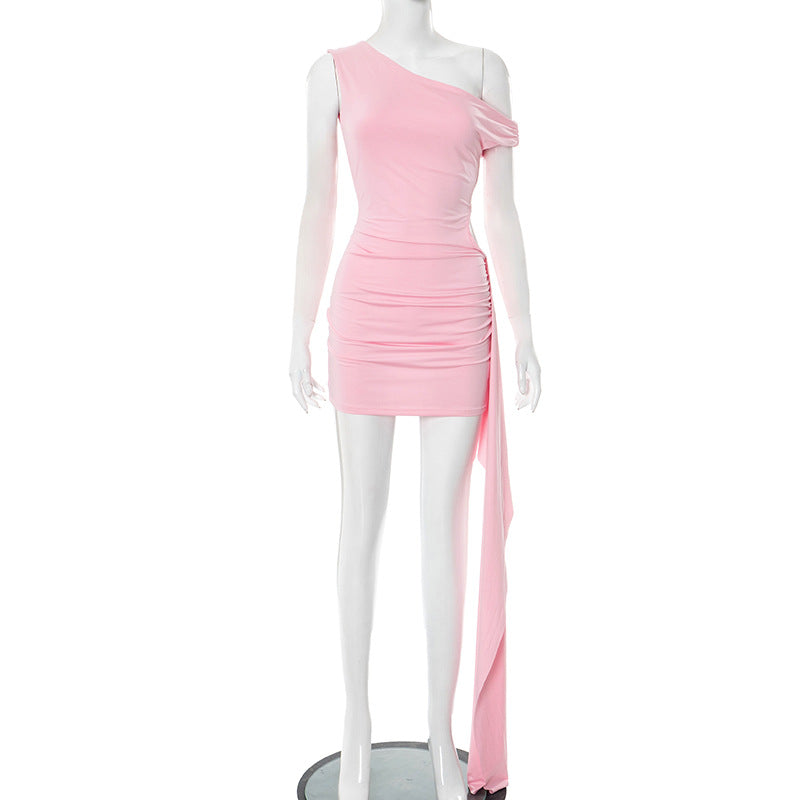 Crossbody Hollow Out Short Hip Dress
