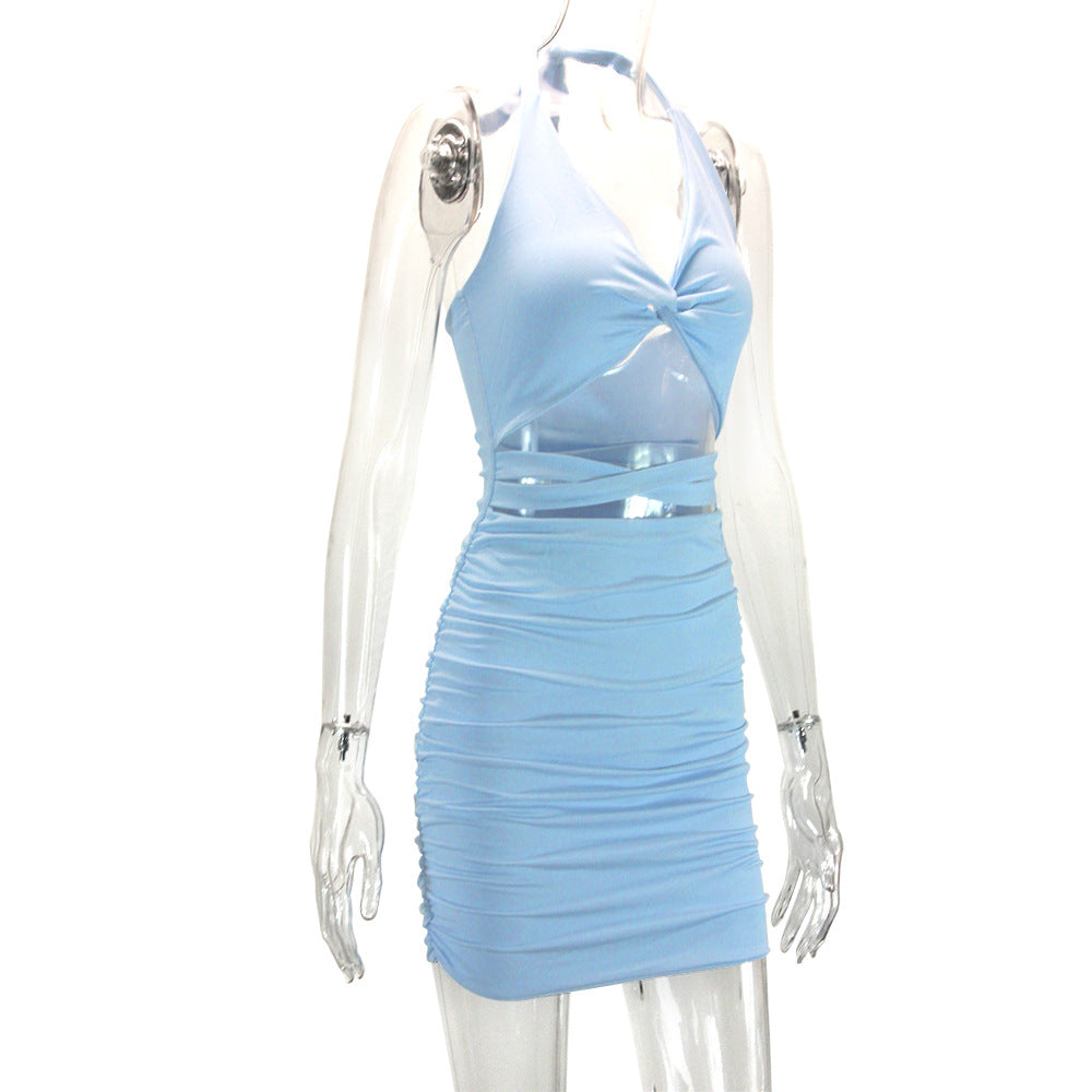 Halter Backless Slim Sheath Dress