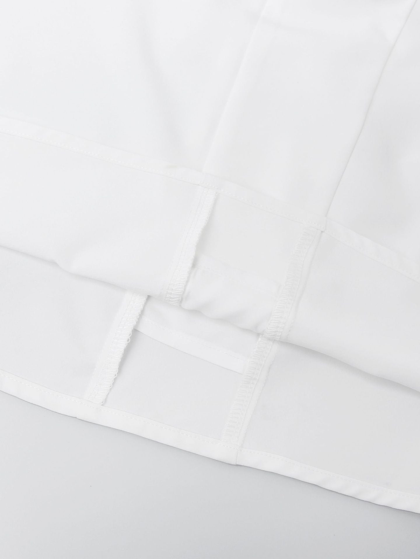 V neck Strap Backless White Dress
