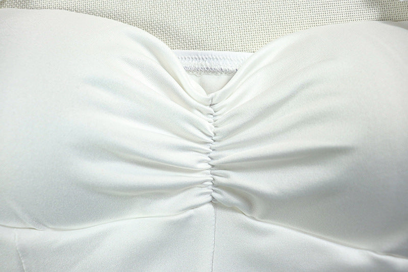 Backless Pleated A line Sleeveless Dress