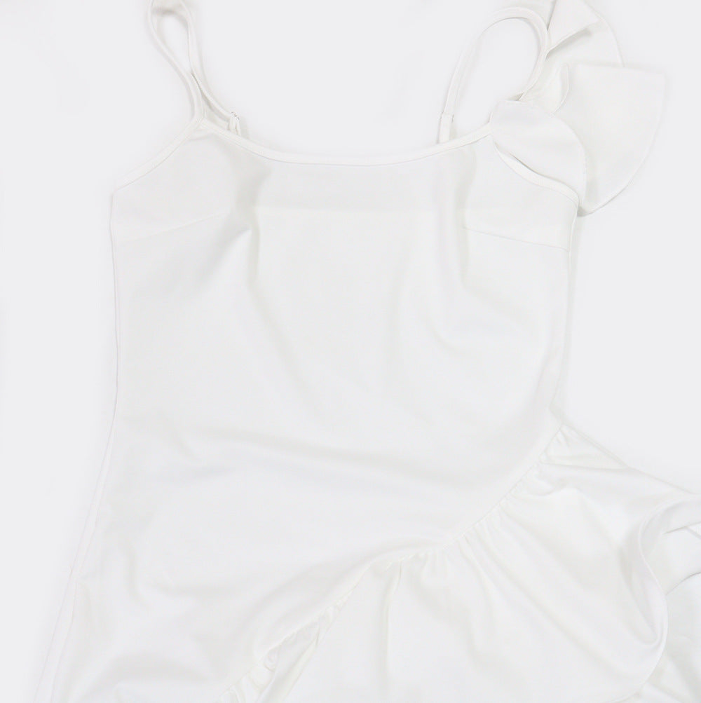 Asymmetric Ruffled Dress