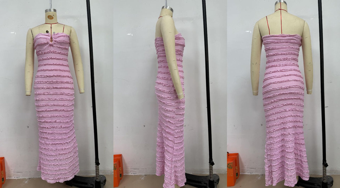 Slim Tube Top Package Hip Cocktail Dress