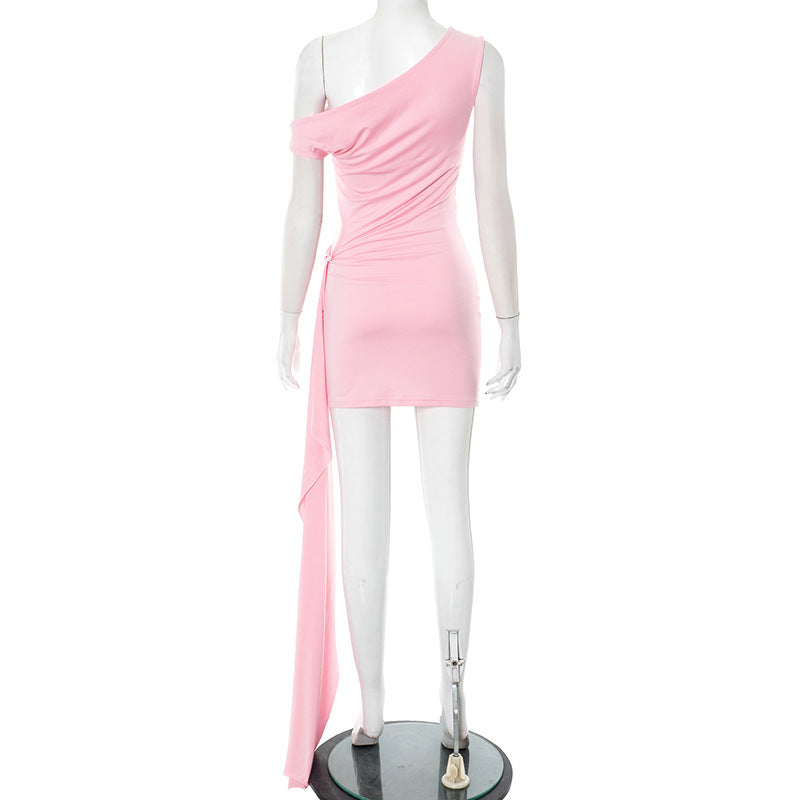 Crossbody Hollow Out Short Hip Dress