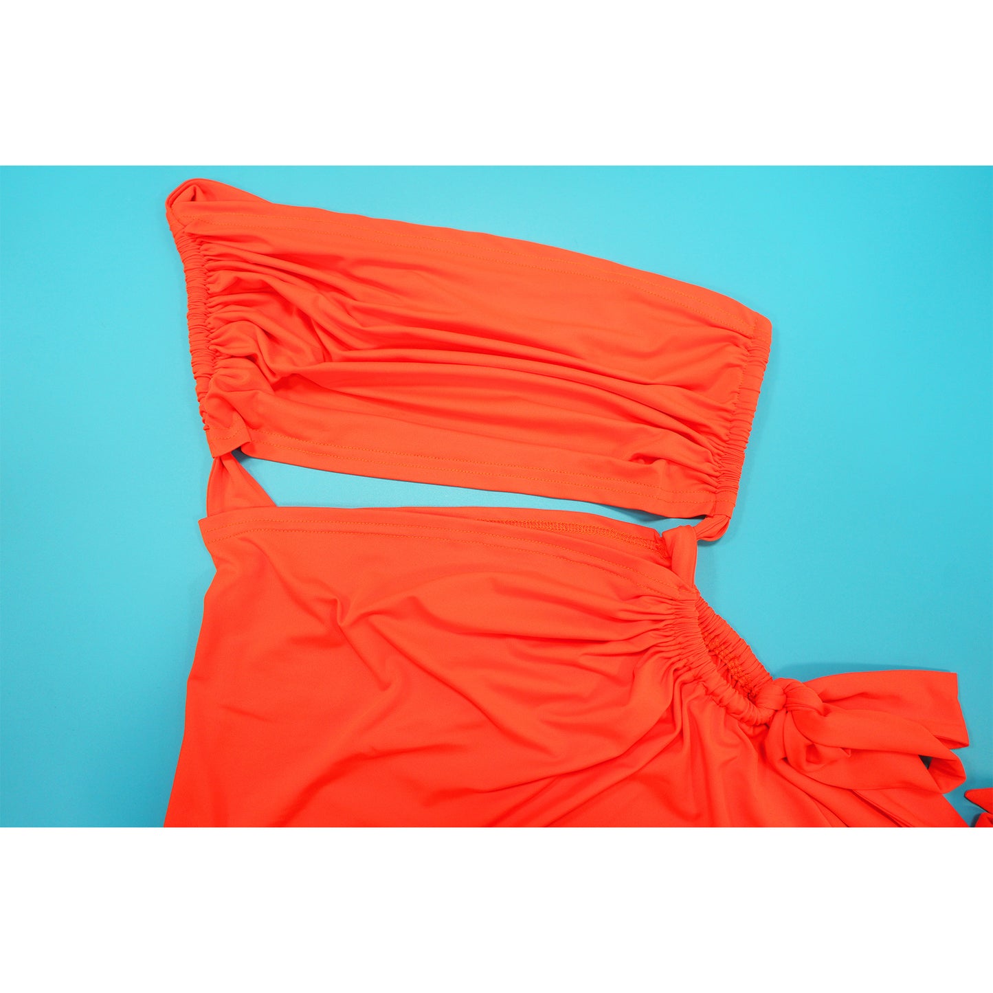 Diagonal Collar Sexy Tube Top Split Dress