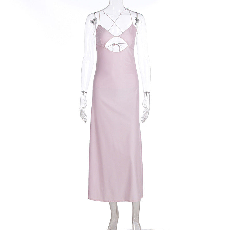 Wind Cutout Sling Backless Dress