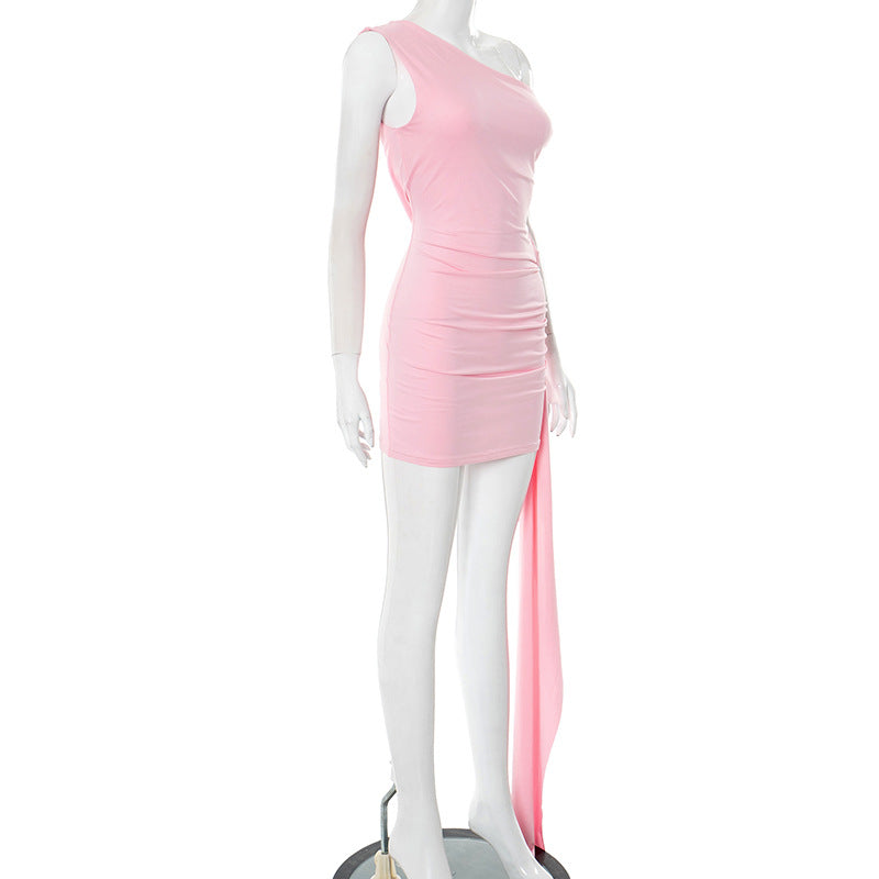 Crossbody Hollow Out Short Hip Dress