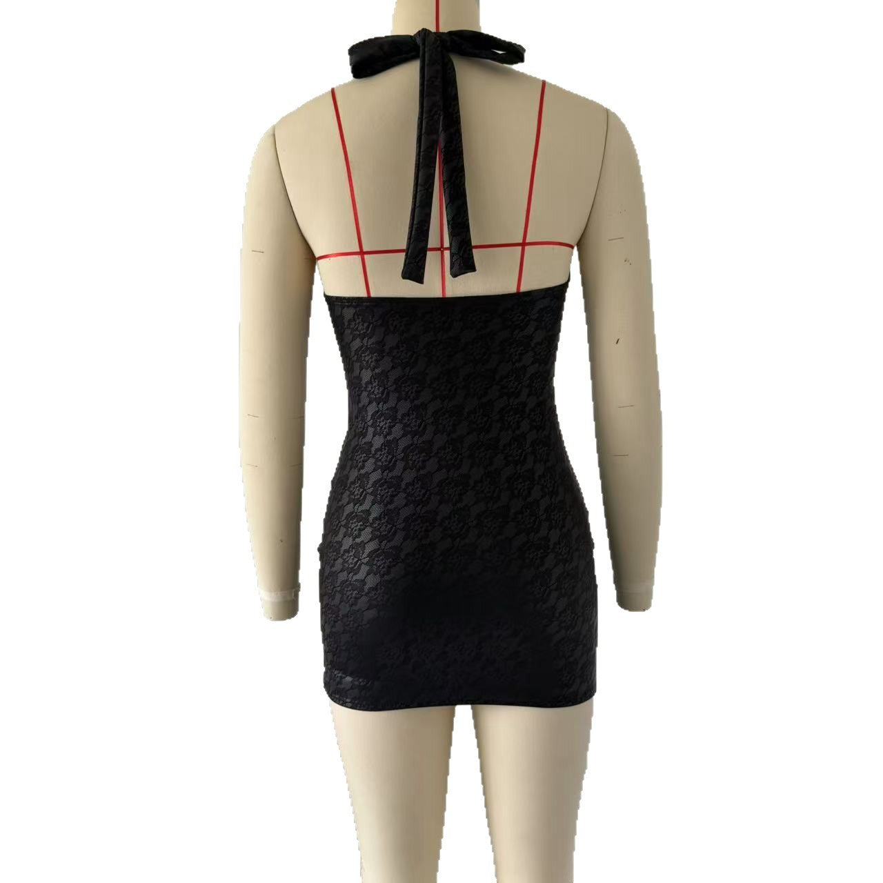 V Plunge Backless Dress