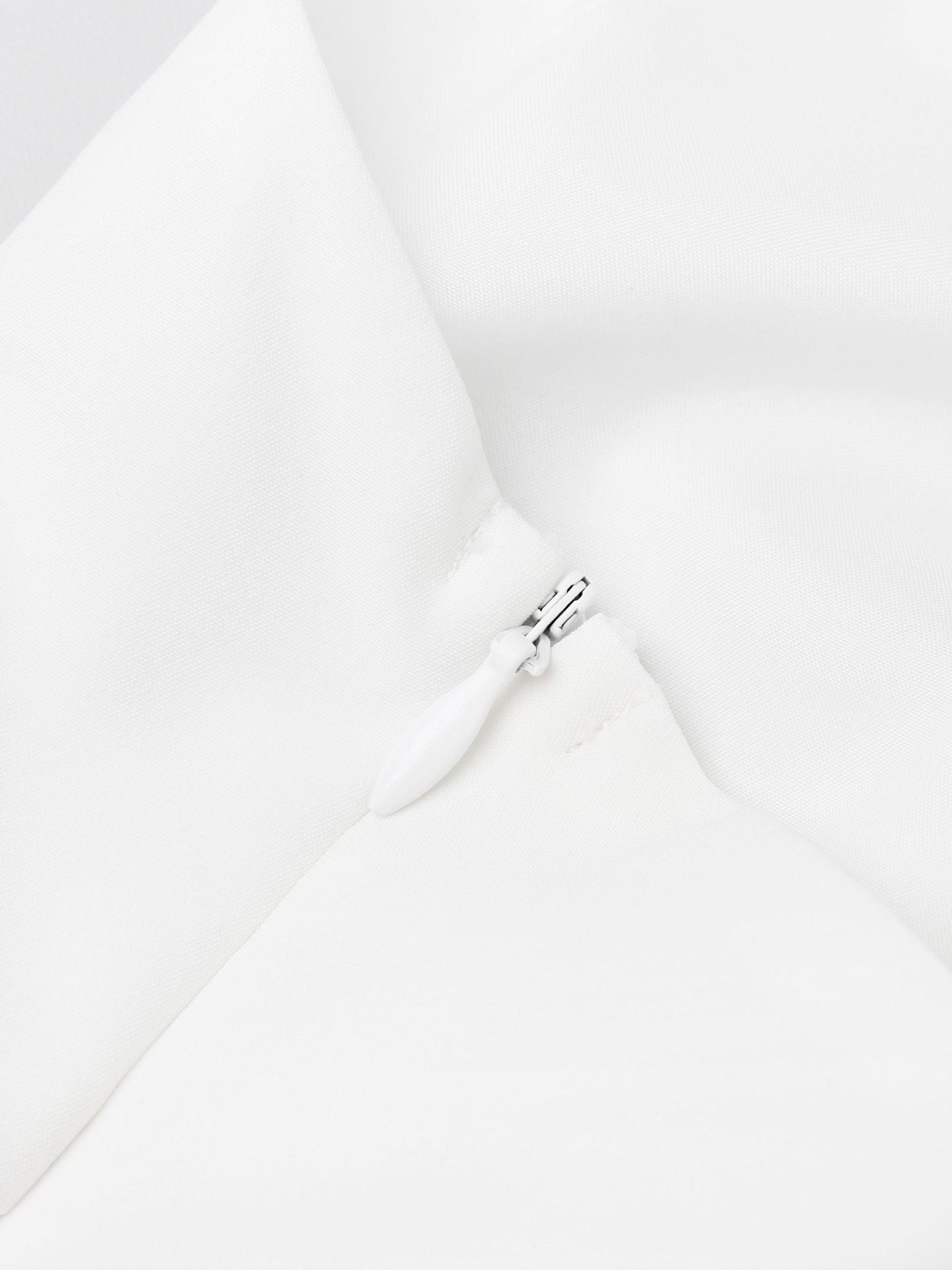 V neck Strap Backless White Dress