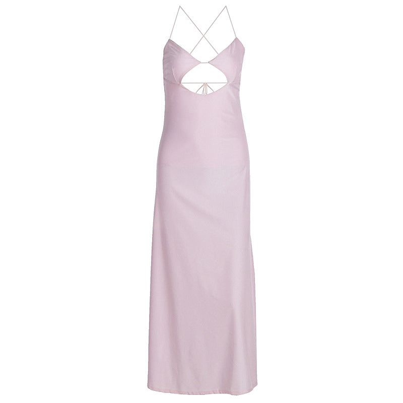 Wind Cutout Sling Backless Dress