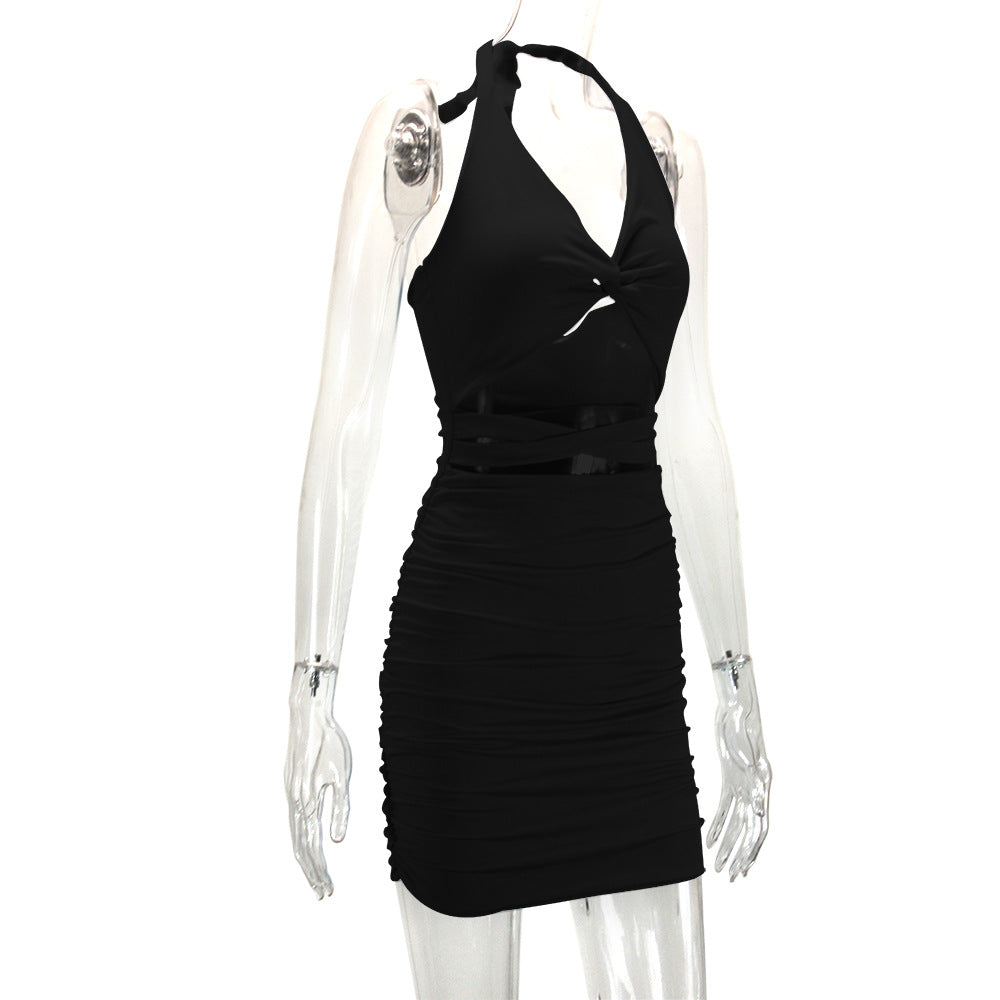 Halter Backless Slim Sheath Dress