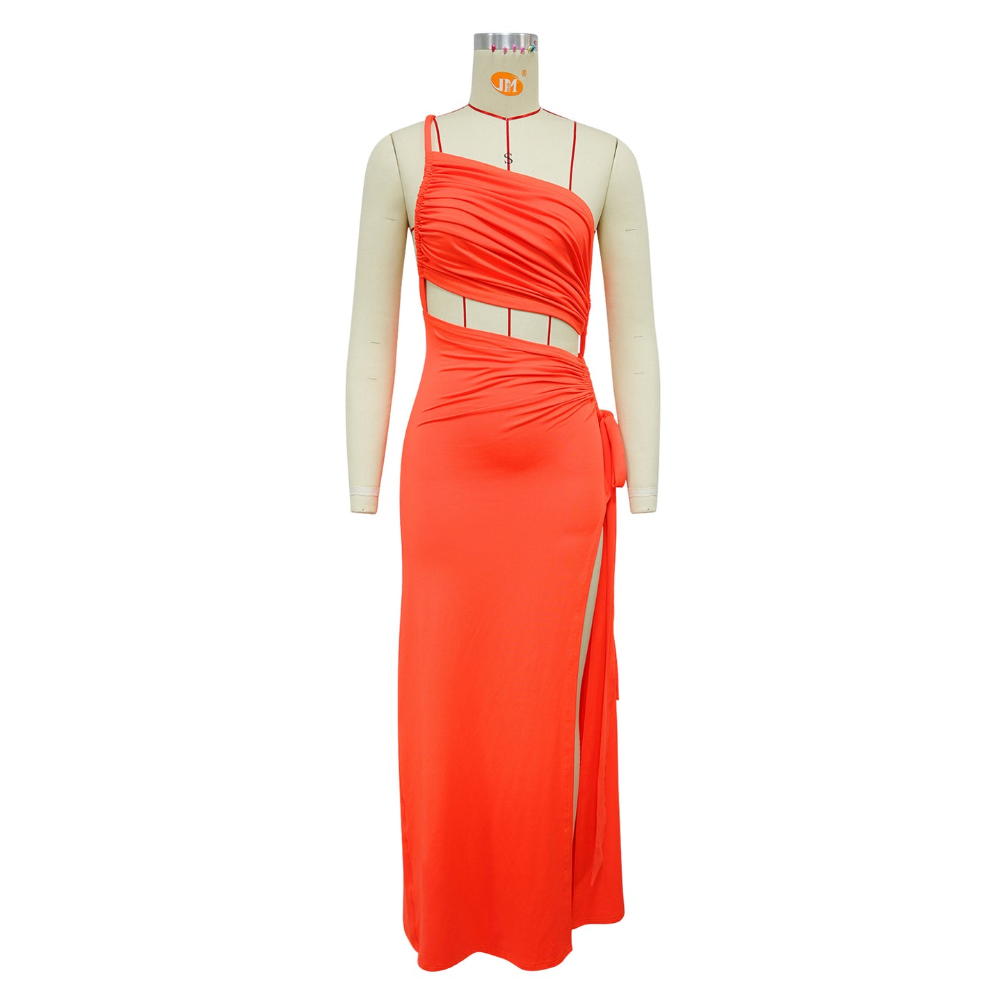 Diagonal Collar Sexy Tube Top Split Dress