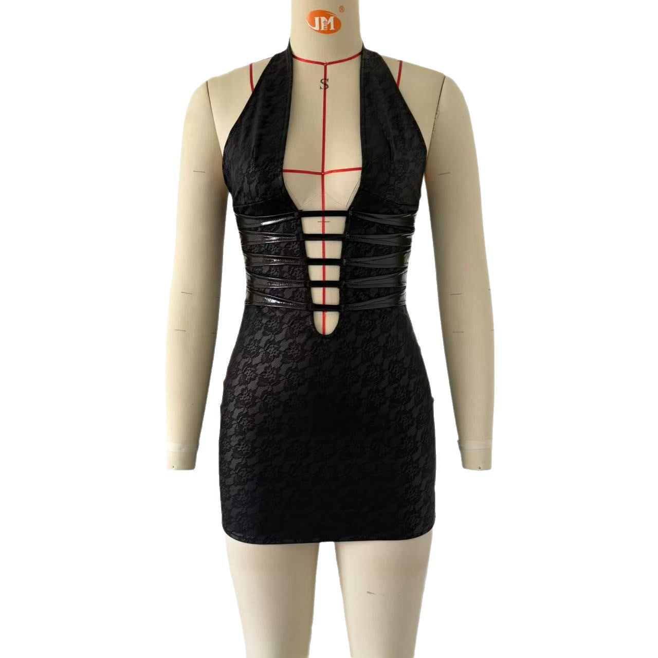 V Plunge Backless Dress