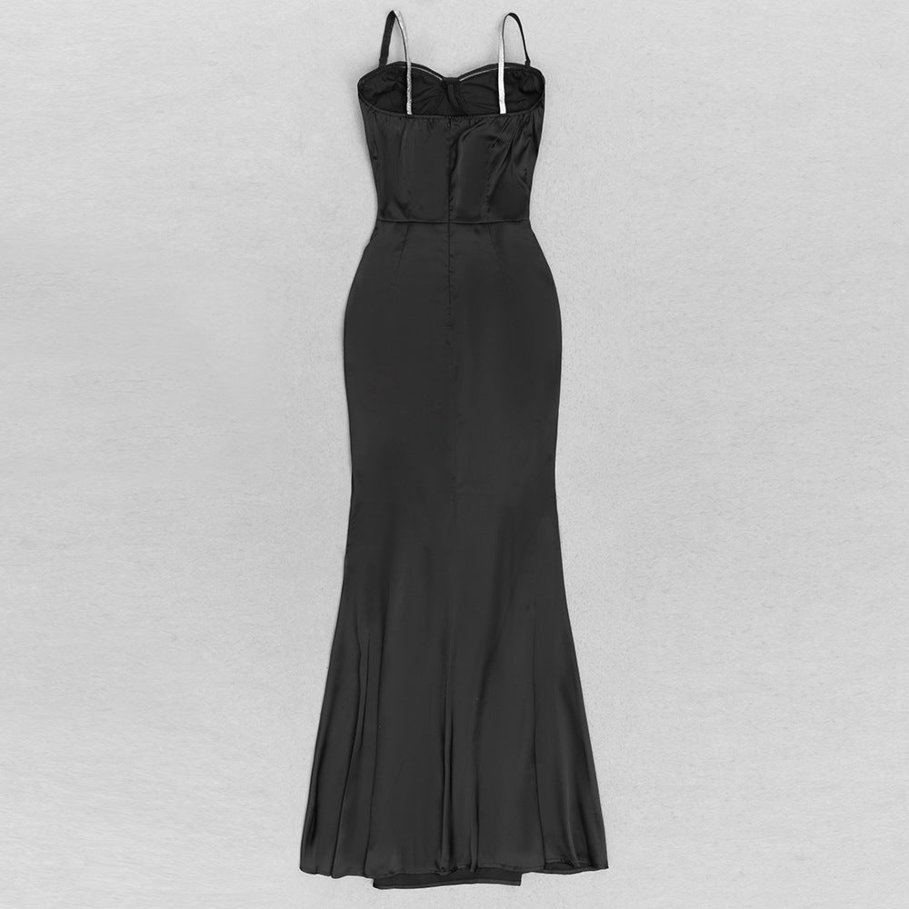 Tube Top Fishtail Dress with Gloves