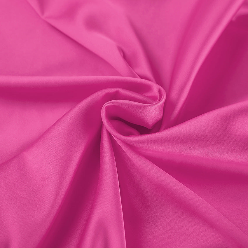 Sleeveless Halter Maxi Satin Dress