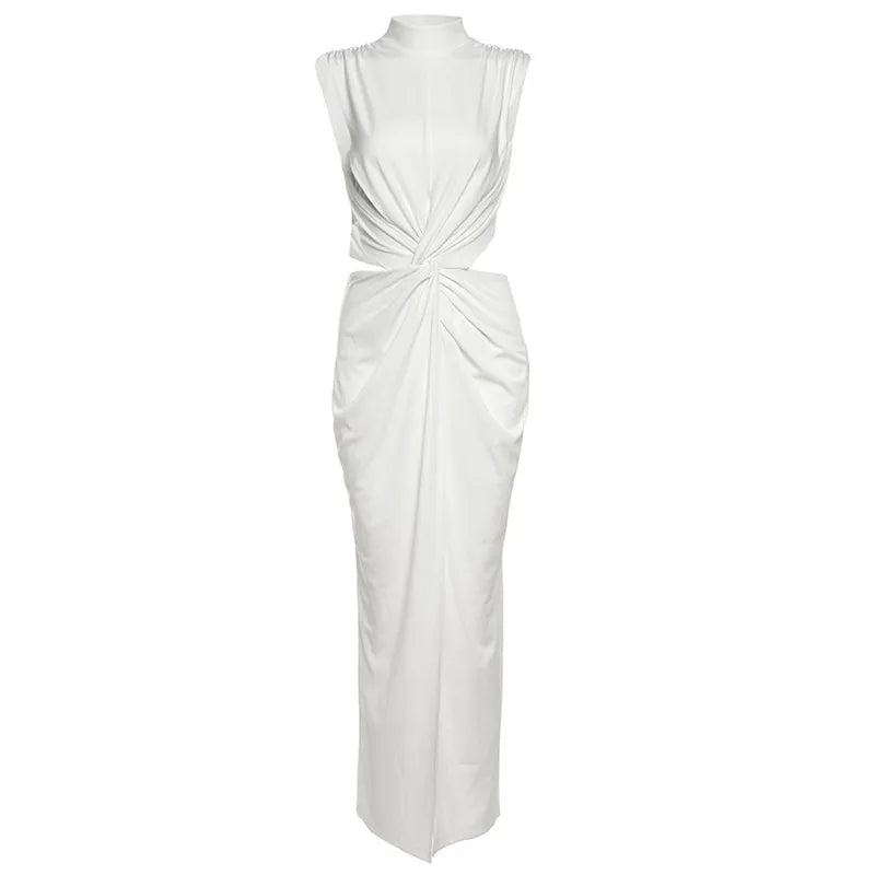Women Irregular Hollow-Out Sleeveless Dress